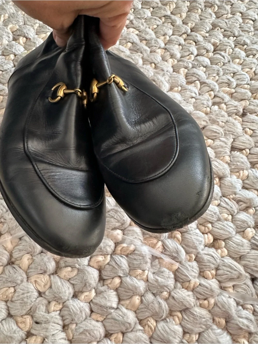 Gucci New Jordaan Black Leather Horsebit Short Chelsea Ankle Bootie Boot 37
